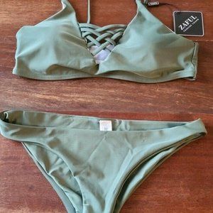 Zaful Forever Young Womens Bikini Green SZ Medium FLAW